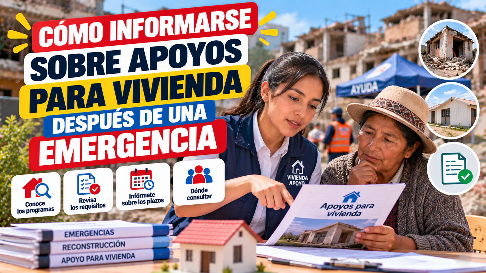Cómo informarse sobre apoyos para vivienda después de una emergencia