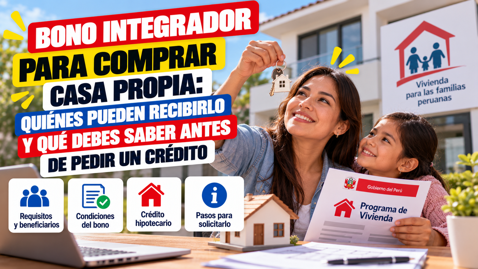 Bono Integrador para comprar casa propia: quiénes pueden recibirlo y qué debes saber antes de pedir un crédito