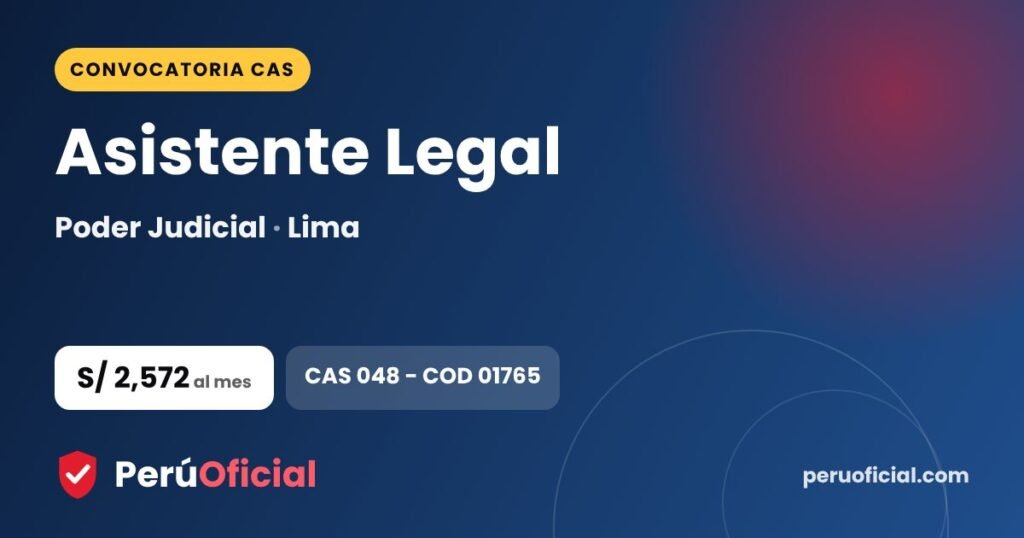 Asistente Legal en Poder Judicial, Lima